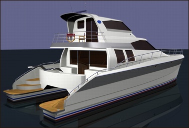 Lidgard multihull Design 56 ft power catamaran image