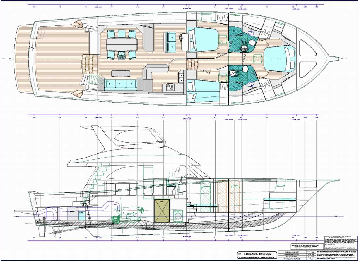 Monohull powerboat designs by Lidgard Yacht Design