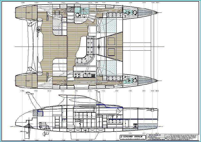 46 ft multi hull catamaran by lidgard yacht design Australia
